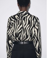 Πουκάμισο zebra print μαύρο