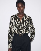 Πουκάμισο zebra print μαύρο