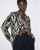 Πουκάμισο zebra print μαύρο