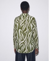 Πουκάμισο zebra print λαδί