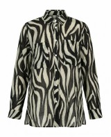 Πουκάμισο zebra print μαύρο