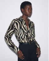 Πουκάμισο zebra print μαύρο