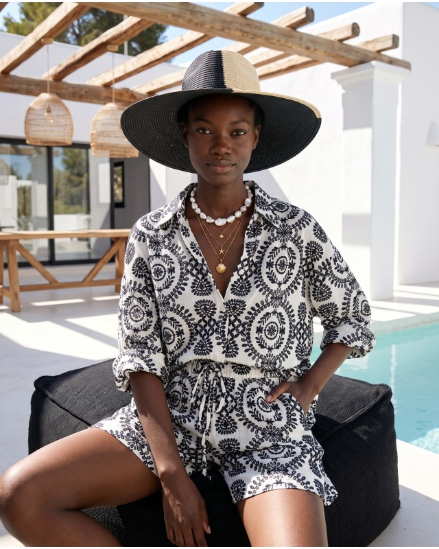 Ethnic Breeze Oversized Πουκάμισο & Σορτς black