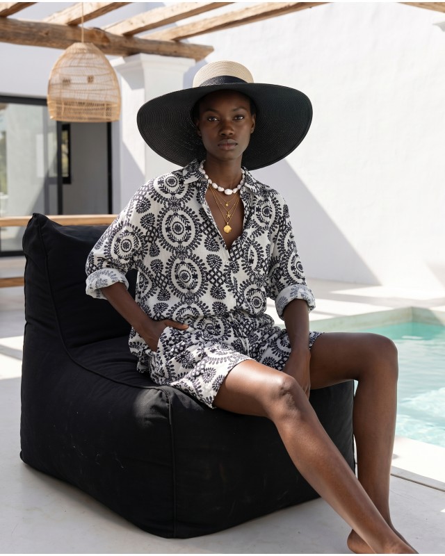 Ethnic Breeze Oversized Πουκάμισο & Σορτς black