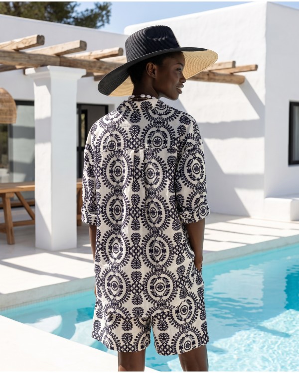 Ethnic Breeze Oversized Πουκάμισο & Σορτς black