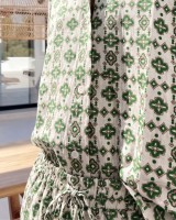 Mediterranean Mosaic Shirt & Short Set green