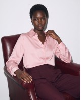 Πουκάμισο μακρυμάνικο σατέν pink