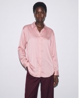Πουκάμισο μακρυμάνικο σατέν pink