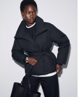 Μπουφάν puffer με Γιακά & Ζώνη black