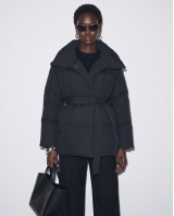 Μπουφάν puffer με Γιακά & Ζώνη black