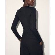 Bodysuit με Φερμουάρ μαύρο