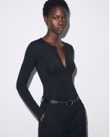 Bodysuit με Φερμουάρ μαύρο