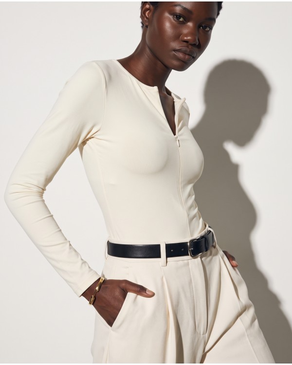 Bodysuit με Φερμουάρ μαύρο