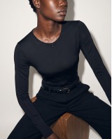 Bodysuit με Φερμουάρ μαύρο