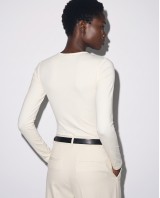 Bodysuit με Φερμουάρ off white