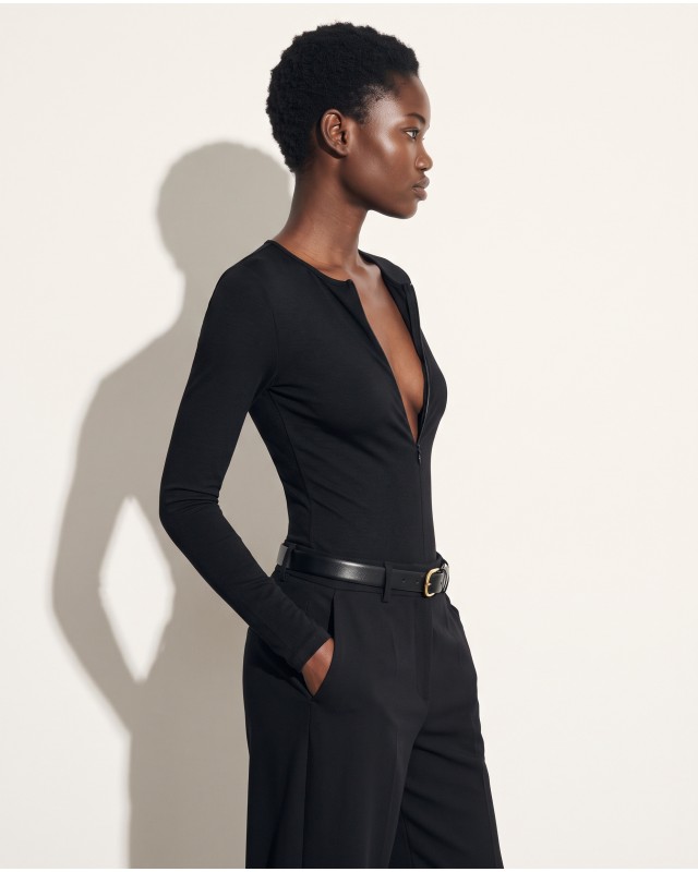 Bodysuit με Φερμουάρ μαύρο