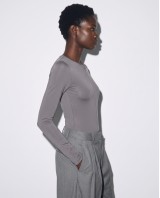 Bodysuit με Φερμουάρ γκρι