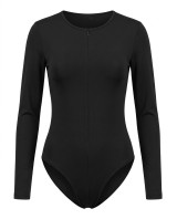 Bodysuit με Φερμουάρ μαύρο
