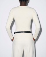 Bodysuit με Φερμουάρ off white
