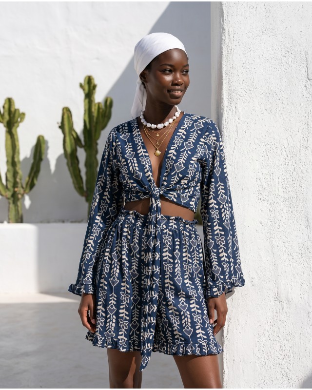 "Elysian" Boho set navy
