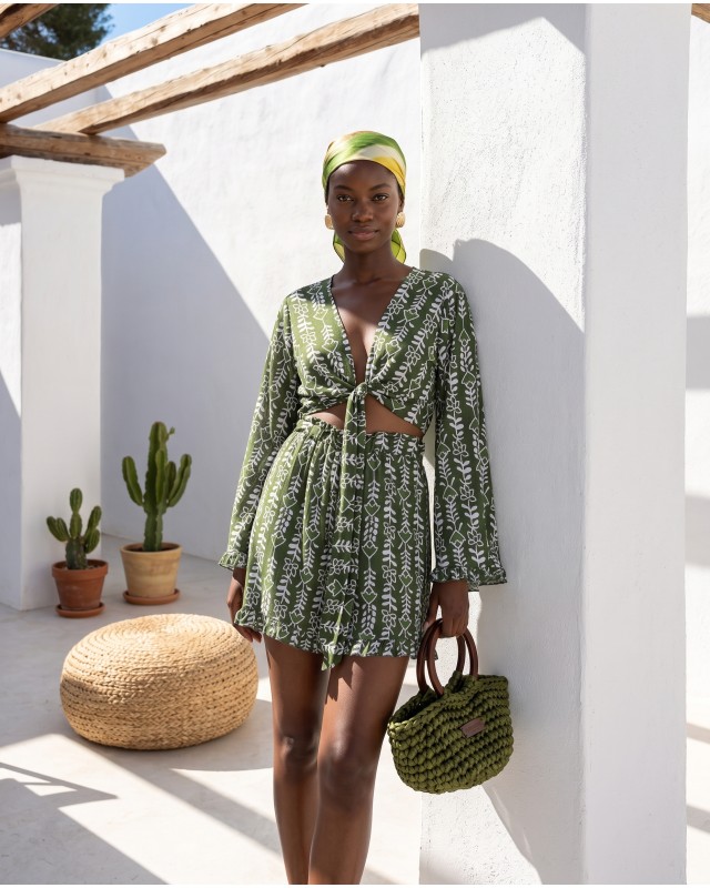 "Elysian" Boho set green