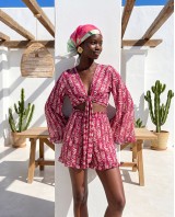 "Elysian" Boho set berry pink