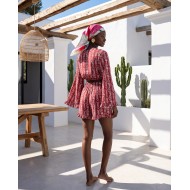"Elysian" Boho set berry pink