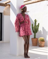 "Elysian" Boho set berry pink