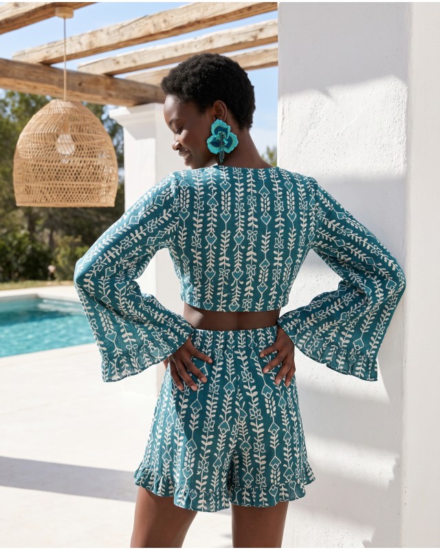 "Elysian" Boho set emerald