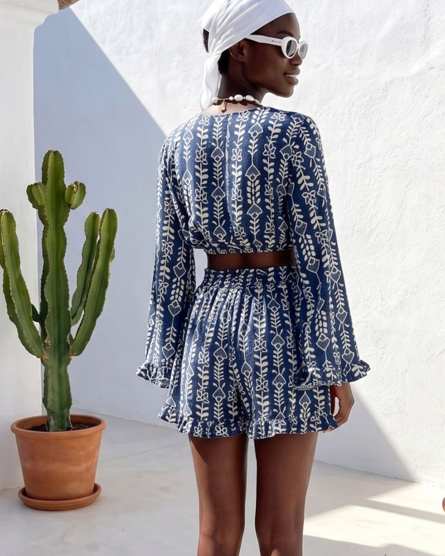 "Elysian" Boho set navy