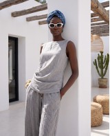 Asymmetric Draped Set – light grey