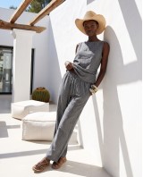 Asymmetric Draped Set – Charcoal Grey