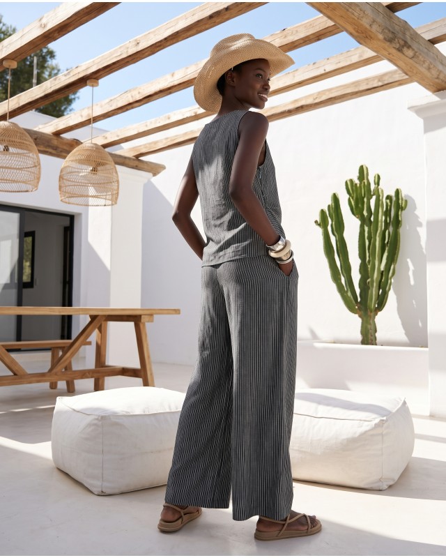 Asymmetric Draped Set – Charcoal Grey