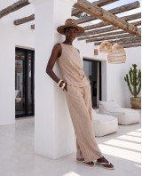 Asymmetric Draped Set – beige 