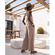 Asymmetric Draped Set – beige 