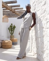 Asymmetric Draped Set – light grey