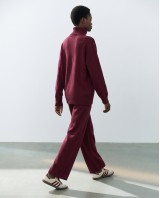 Πλεκτό Σετ Ζιβάγκο & Παντελόνα wine red