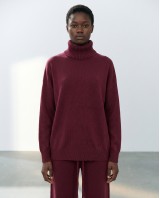 Πλεκτό Σετ Ζιβάγκο & Παντελόνα wine red
