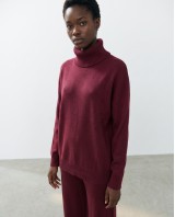 Πλεκτό Σετ Ζιβάγκο & Παντελόνα wine red