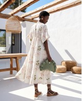 Φόρεμα ethereal resort με ανάλαφρα μανίκια green