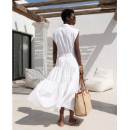 Shirt Dress με Cut-Out white
