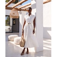 Shirt Dress με Cut-Out white