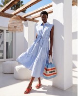 Shirt Dress με Cut-Out light blue
