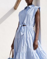 Shirt Dress με Cut-Out light blue