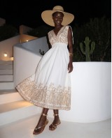 "Amara" Embroidered White Maxi Dress