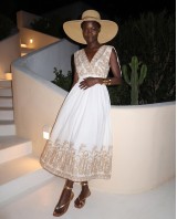 "Amara" Embroidered White Maxi Dress