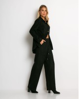 Παντελόνι κοτλέ με λάστιχο στη μέση μαύρο