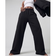 Wide-Leg Sweatpants - black