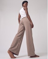 Wide-Leg Sweatpants - mocha