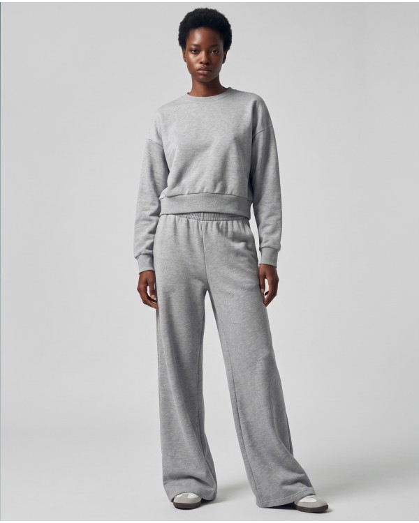 Wide-Leg Sweatpants - black